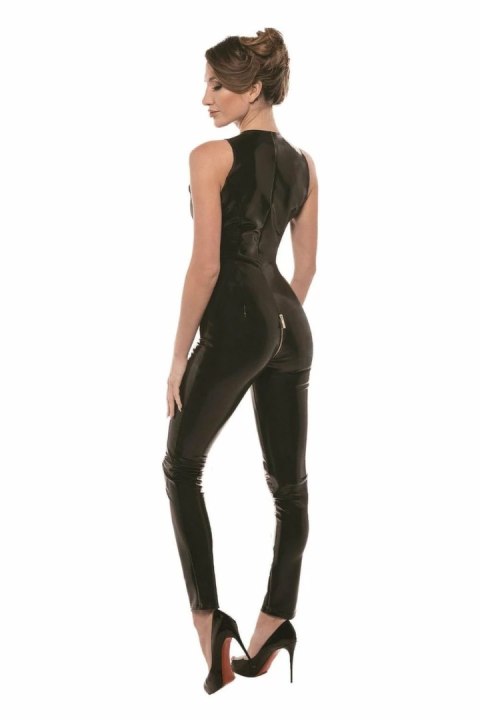 GUILTY PLEASURE Lusty Lines Catsuit czarny XXL z zamkiem Datex