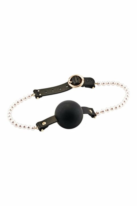 GUILTY PLEASURE Majestic Pearl Mouthgag perłowy silikonowy pasek