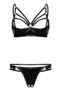 GUILTY PLEASURE Nocturne Night Set Black L - komplet Datex z paskami