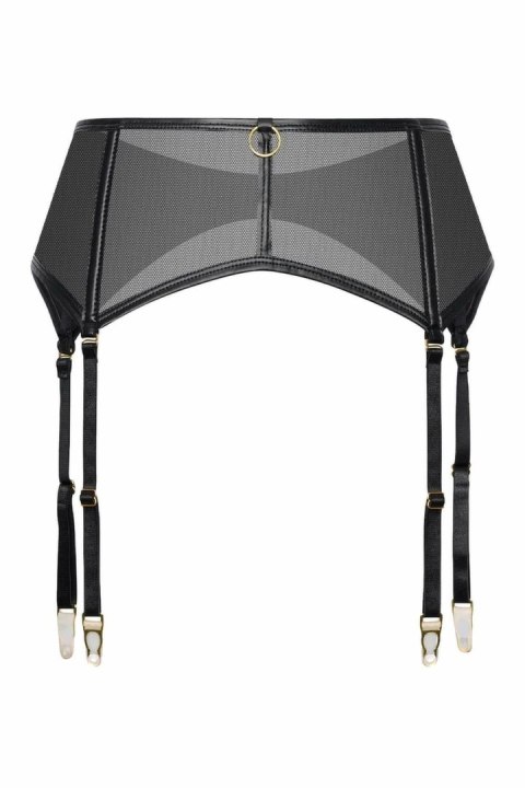 GUILTY PLEASURE Shimmering Suspender Belt S/M wysoki stan, połyskujący