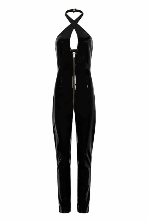 GUILTY PLEASURE Soft Blaze Catsuit Black XL - Datex, Zamek Złoty, Bez Rękawow