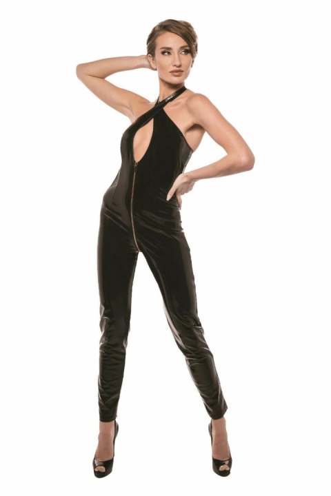 GUILTY PLEASURE Soft Blaze Catsuit Black L - Datex, Zamek Złoty, Bez Rękawow
