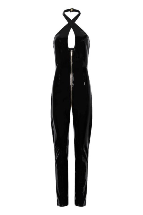 GUILTY PLEASURE Soft Blaze Catsuit Black L - Datex, Zamek Złoty, Bez Rękawow
