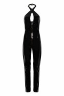 GUILTY PLEASURE Soft Blaze Catsuit Black M - Datex, złoty zamek