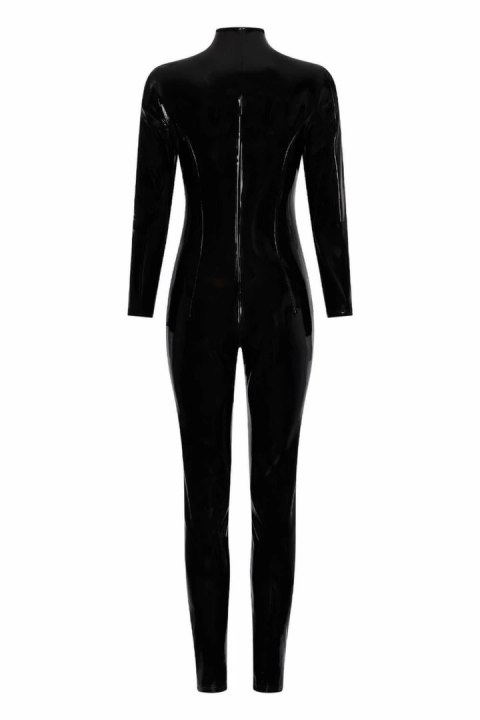 GUILTY PLEASURE Total Eclipse Catsuit Black S - kombinezon Datex z zamkiem