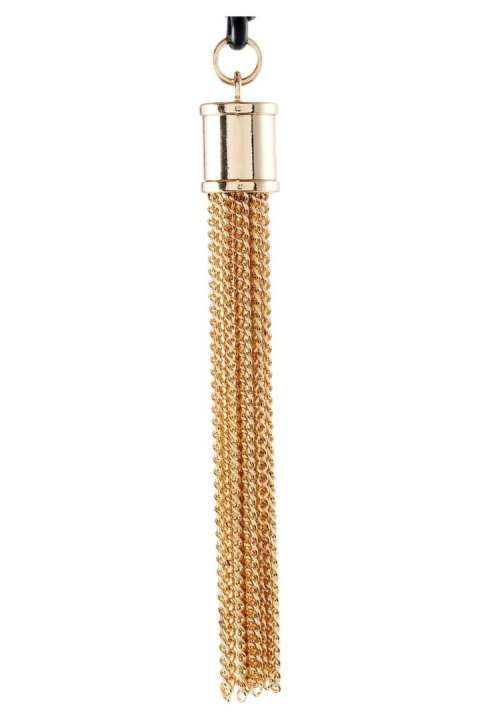 Guilty Pleasure Draped Desire Clamps z ozdobnymi złotymi frędzlami