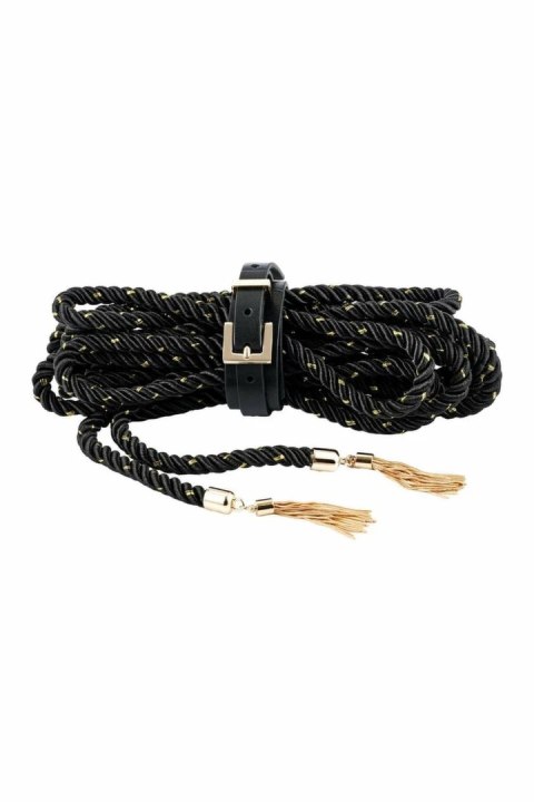 Guilty Pleasure Embrace Rope 7M bawełniana lina z ozdobnym złotym splotem