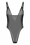 Guilty Pleasure Lucent Low Cut Body S/M siateczkowy czarny