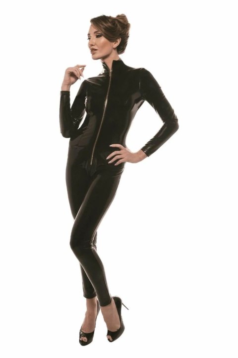 Guilty Pleasure Total Eclipse Catsuit Black XL - kombinezon Datex z zamkiem