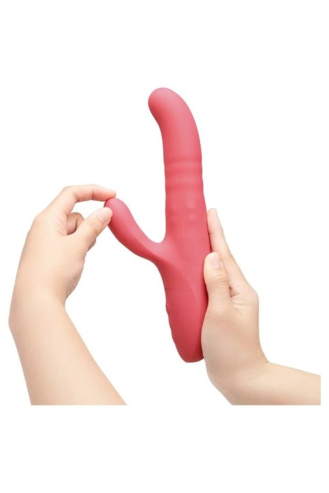 Le Wand Thrust Thrusting Rabbit Vibrator - podwojna stymulacja, IPX7, rożowy
