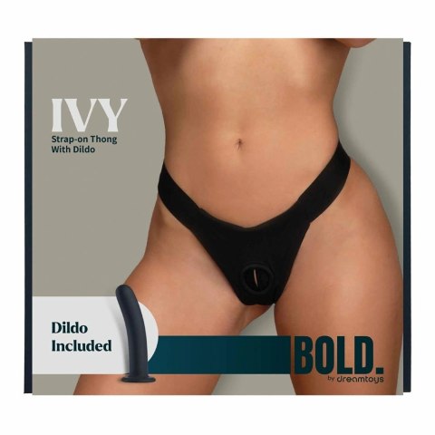BOLD. IVY Pas intymny z silikonowym elementem, czarny, XXL