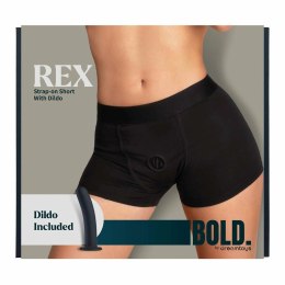 BOLD. REX Strap-On Short XXL z silikonowym elementem 15,5 cm