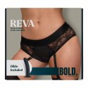 BOLD. REVA Strap-On Garter Brief XL z silikonowym elementem 15,5 cm