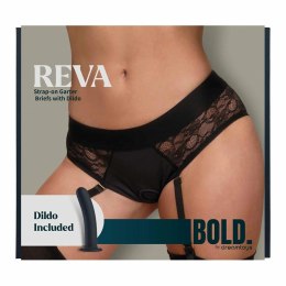 BOLD. REVA Strap-On Garter Brief XL z silikonowym elementem 15,5 cm