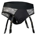 BOLD. REVA Strap-On Garter Brief z paskami i silikonowym elementem L