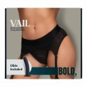 BOLD. VAIL pas do pończoch z majtkami i czarnym elementem silikonowym M