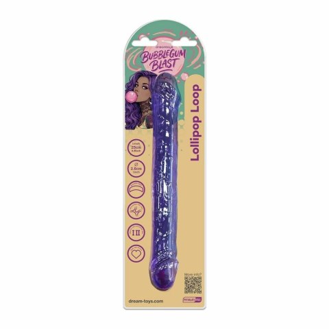 Bubblegum Blast Lollipop Loop Purple Classic Jelly 25cm - elastyczny model dwustronny