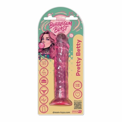 Bubblegum Blast Pretty Betty Pink 16 cm - model żelowy z przyssawką