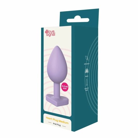 Dreamtoys Love Signal Heart Plug Medium silikonowy korek serce 45g