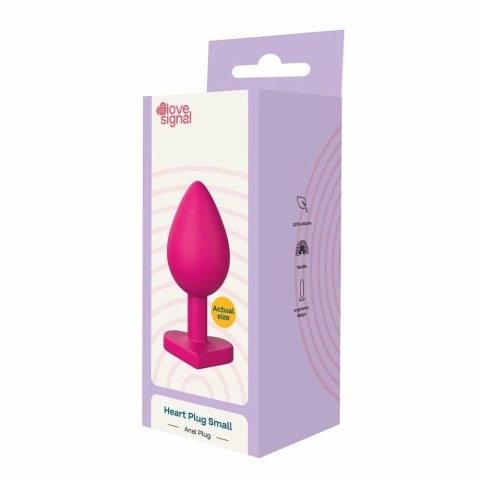Dreamtoys Love Signal Heart Plug Small silikonowy, wodoodporny, rożowy