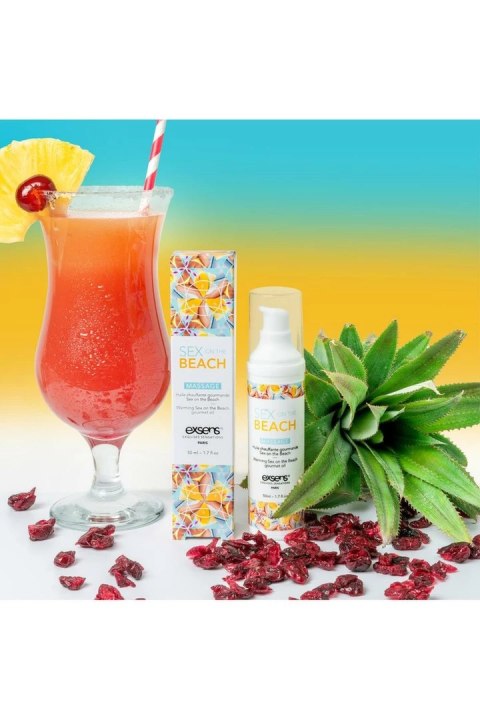 EXSENS Warming Massage Oil Sex on the Beach 50ml - rozgrzewający olejek owocowy
