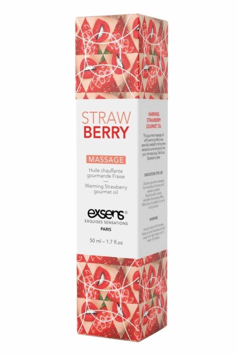EXSENS Warming Massage Oil Strawberry 50ml - rozgrzewający olejek truskawkowy