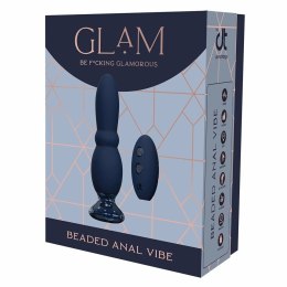 GLAM Beaded Anal Vibe bezprzewodowy, silikonowy, pilot, 12,1 cm