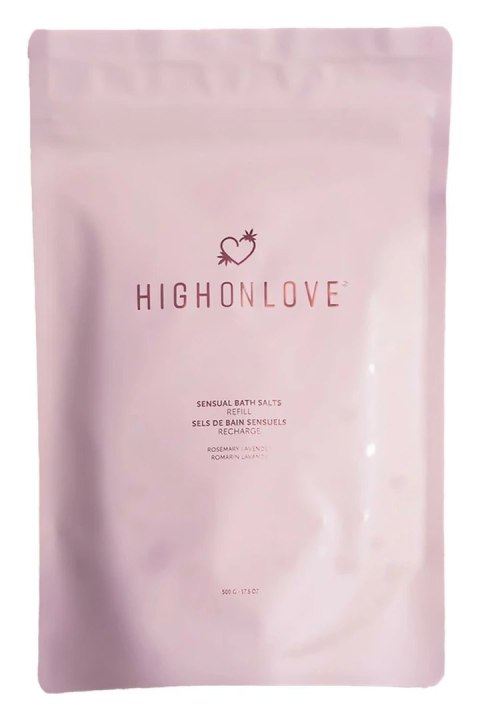 HIGH ON LOVE Refill do Soli Kąpielowej 500g z olejem konopnym i rożą