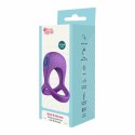 LOVE SIGNAL Bold Embrace - silikonowy pierścień wibrujący z paskiem, USB