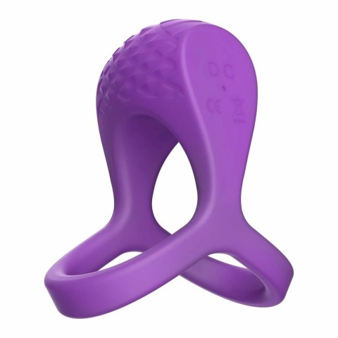 LOVE SIGNAL Bold Embrace - silikonowy pierścień wibrujący z paskiem, USB