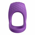 LOVE SIGNAL Bold Embrace - silikonowy pierścień wibrujący z paskiem, USB