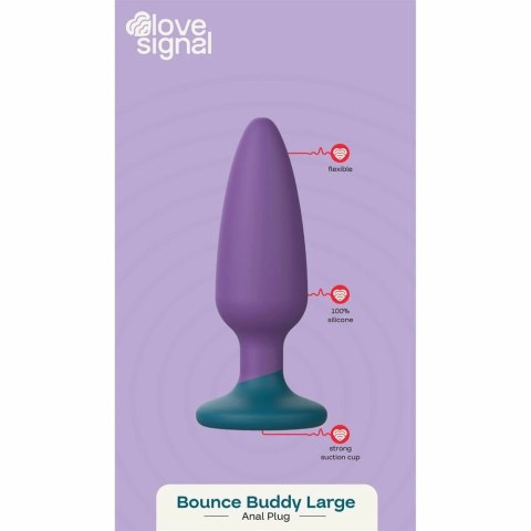 LOVE SIGNAL Bounce Buddy Large silikonowy korek analny 13 cm czarny