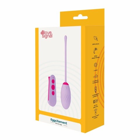 LOVE SIGNAL EGGCITEMENT - Wibrujące jajko z pilotem, silikon, IPX6, 65g