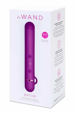 Le Wand Baton Cherry - smukły masażer z silikonową nakładką, USB