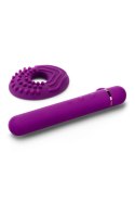 Le Wand Baton Cherry - smukły masażer z silikonową nakładką, USB