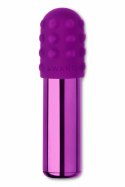 Le Wand Bullet Cherry - mini masażer w metalowej obudowie, wodoodporny