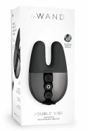 Le Wand Double Vibe Black - podwojny wibrator z etui silikonowym