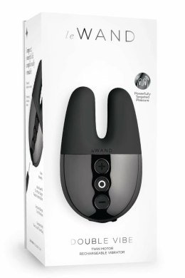 Le Wand Double Vibe Black - podwojny wibrator z etui silikonowym