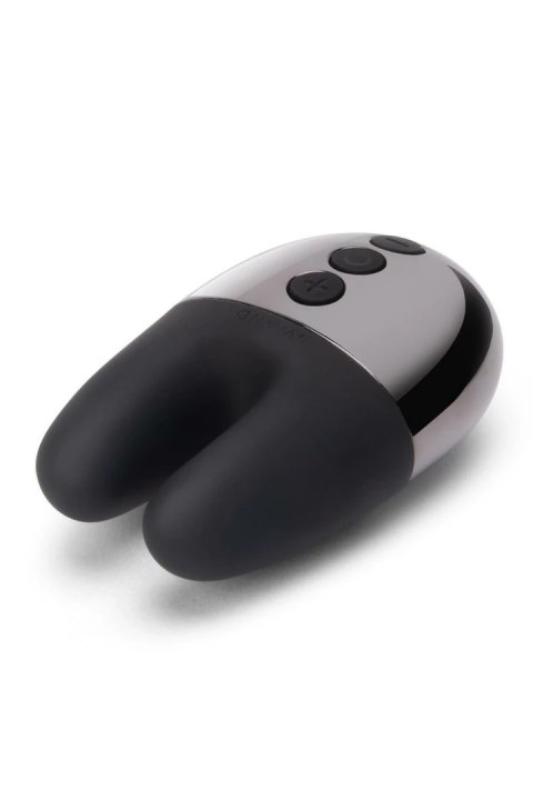 Le Wand Double Vibe Black - podwojny wibrator z etui silikonowym