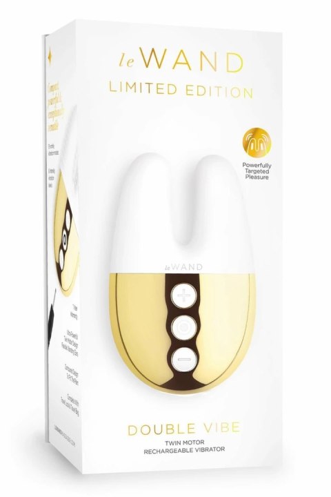 Le Wand Double Vibe White Gold - kompaktowy model z podwojnym silnikiem