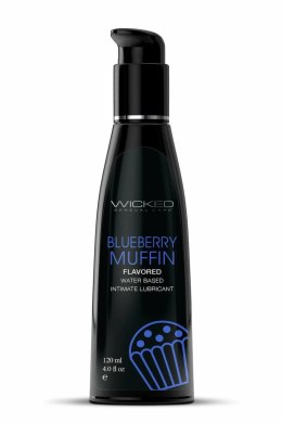 WICKED Aqua Blueberry Muffin Lubricant 120ml - nawilżający żel o smaku muffinki jagodowej