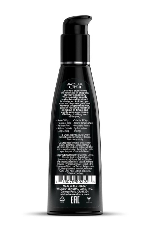 WICKED Aqua Chill Lubricant 120ml - chłodzący żel intymny, wegański