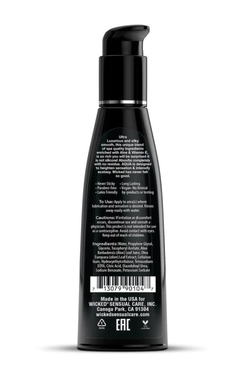 WICKED Aqua Lubricant 120ml - bezzapachowy żel nawilżający z aloesem