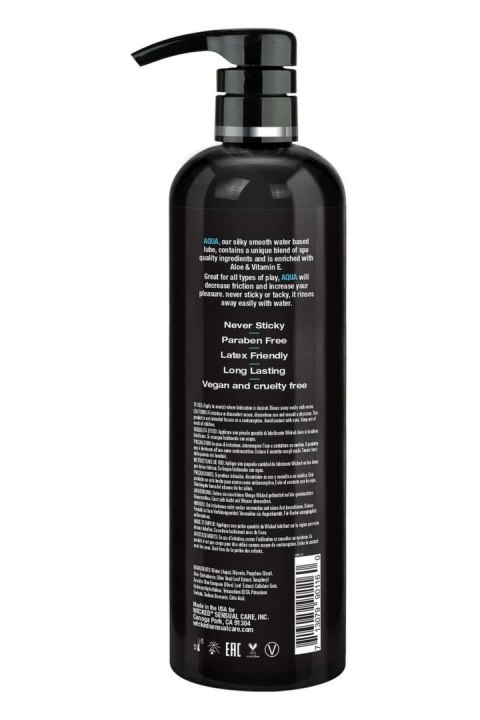 WICKED Aqua Lubricant 473ml - żel nawilżający wodny, z aloesem i witaminą E