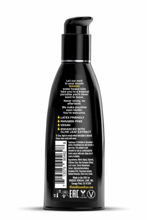 WICKED Aqua Mango Lubricant 60ml - nawilżający żel wodny o smaku mango