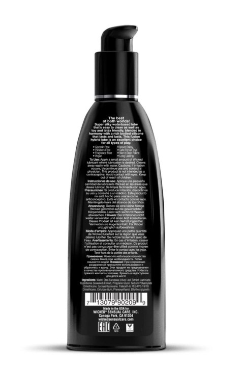 WICKED Hybrid Lubricant 240ml - żel hybrydowy, długotrwały, bezzapachowy