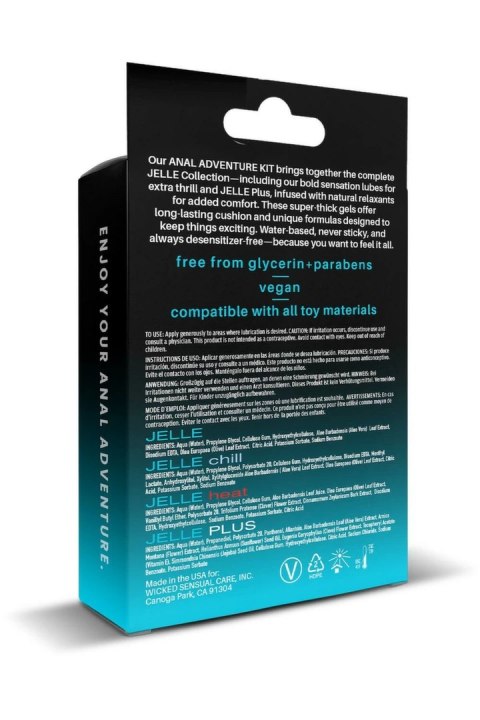 Wicked Anal Adventure Kit zestaw 4 żeli intymnych 4x30 ml travel