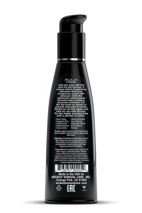 Wicked Aqua Heat Lubricant 120ml - wodny żel intymny z efektem rozgrzewającym