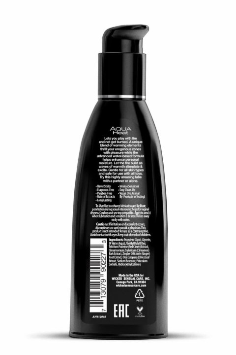 Wicked Aqua Heat Lubricant 60ml - wodny żel intymny z efektem rozgrzewającym