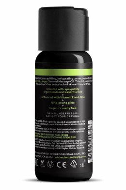 Wicked Sensual Massage Oil Lemongrass Ginger 120ml - Olejek do masażu z imbirem i trawą cytrynową